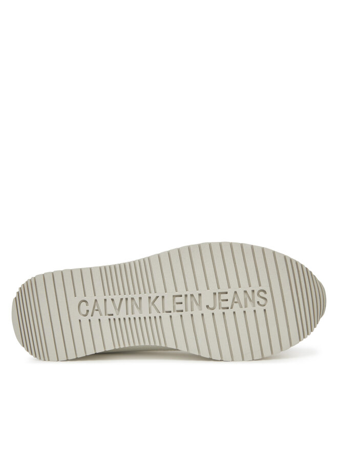 Calvin Klein Jeans Сникърси Calvin Klein Jeans Retro Runner Low Laceup Canvas YW0YW01888 Бял