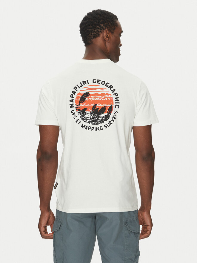 Napapijri Napapijri T-Shirt S-Vignoni NP0A4ILX Écru Regular Fit