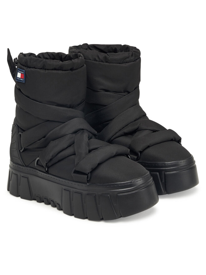 Tommy Jeans Schneeschuhe Tommy Jeans Tjw Chunky Snow Boot Nylon EN0EN02842 Schwarz