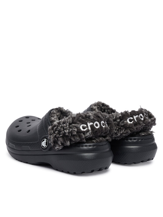 Crocs Pantoletten Crocs Classic Fleece Lined Clog K 212856 Schwarz