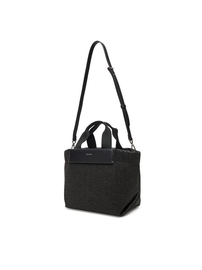 Calvin Klein Kabelka Calvin Klein Ck Raffia Small Tote Crossbody K60K613026 Černá