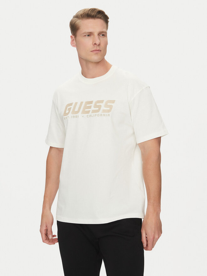 Guess Guess Marškinėliai Z5RI10 I3Z14 Balta Regular Fit