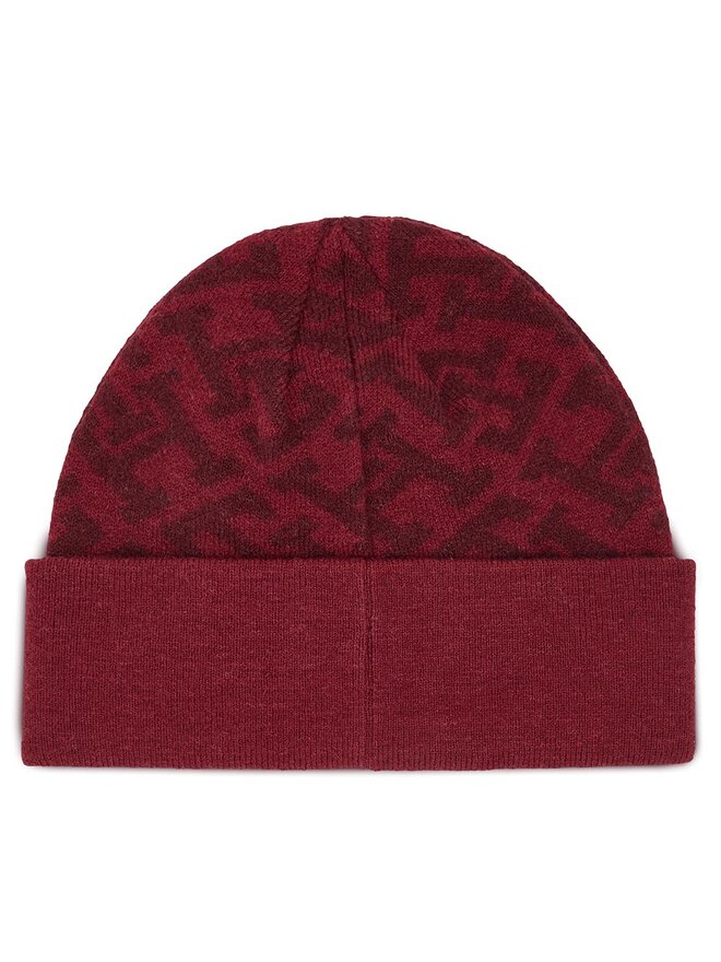 Tommy Hilfiger Gorro Tommy Hilfiger Monogram All Over Beanie AW0AW15327 Rojo