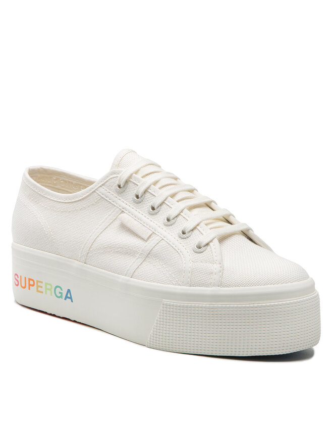 Sneakers aus Stoff Superga 2790 Platform S7113KW WeiB eschuhe