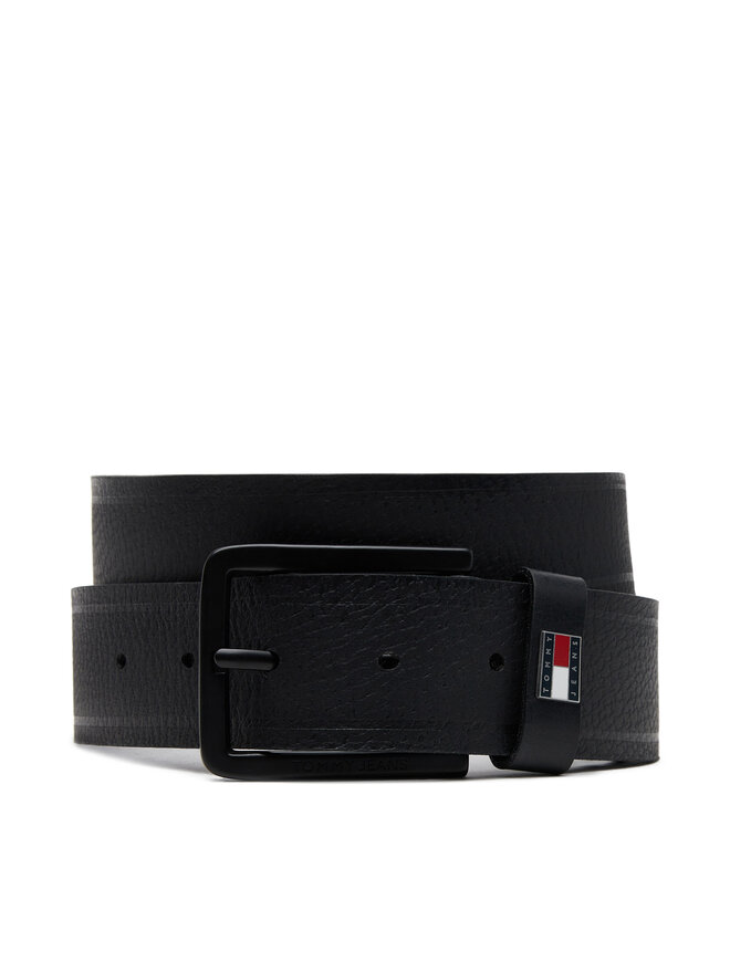 Tommy Jeans Vyriškas Diržas Tommy Jeans Tjm Elevated Flag Leather 3.5 AM0AM13291 Juoda