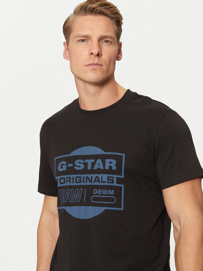 G-Star Raw G-Star Raw Marškinėliai Originals D25443-8415 Juoda Regular Fit