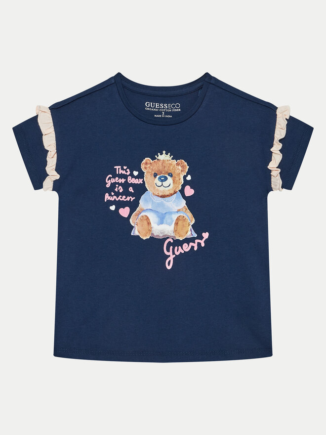 Guess Guess Футболка K5RI12 K6YW4 Cиній Regular Fit