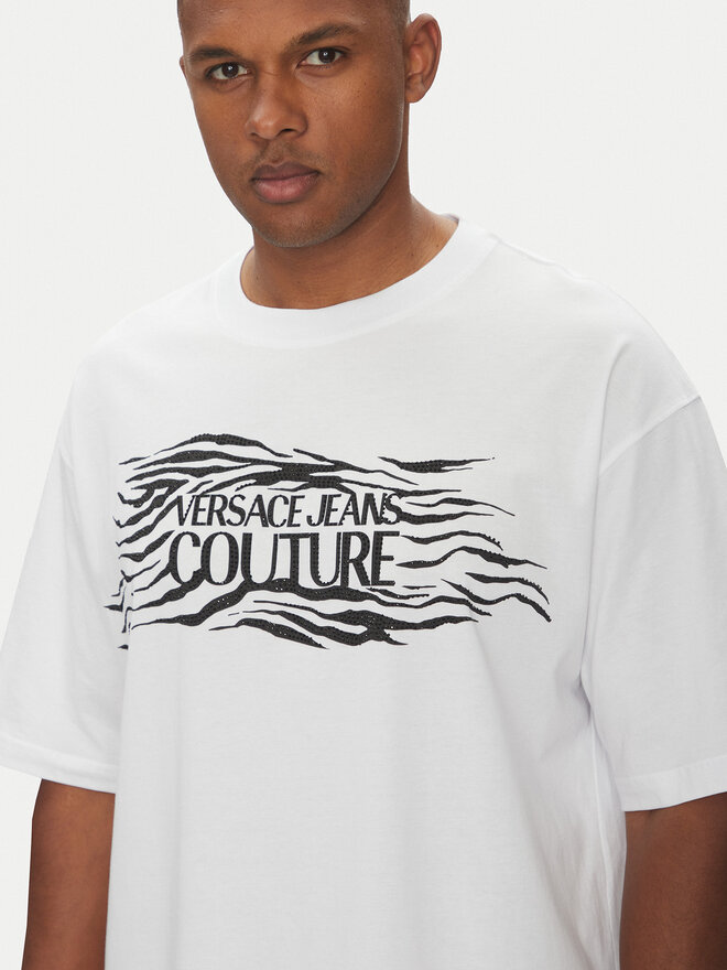 Versace Jeans Couture Versace Jeans Couture Camiseta 78GAH6L1 Blanco Regular Fit