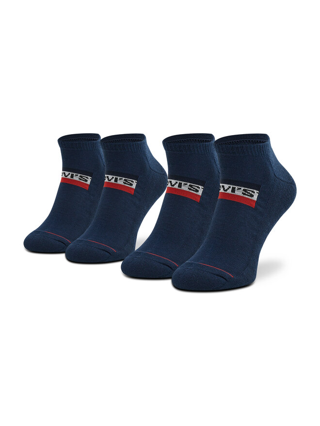 Levi's® Set de 2 perechi de șosete medii unisex Levi's® 701219507 Bleumarin