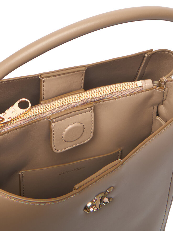 Calvin Klein Handtasche Calvin Klein Ck Bucket With Strap LV04F3174G Beige