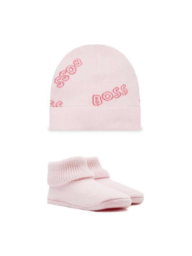 BOSS Комплект шапка и чорапи Boss J98386 Розов