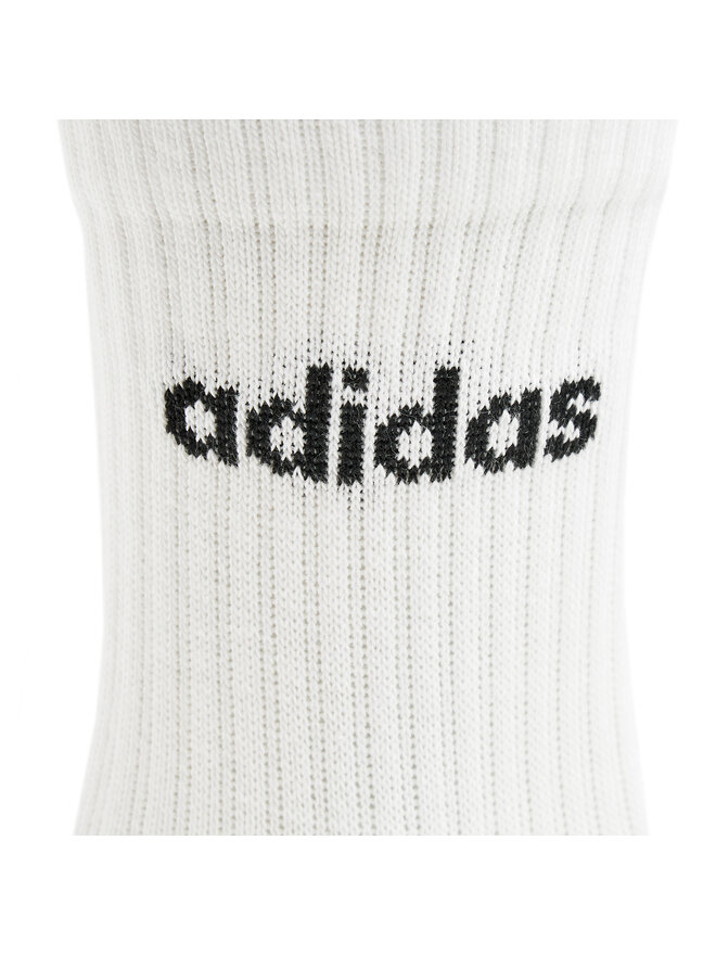 adidas Klasické ponožky Unisex adidas Linear Crew Cushioned Socks 3 Pairs HT3455 Bílá