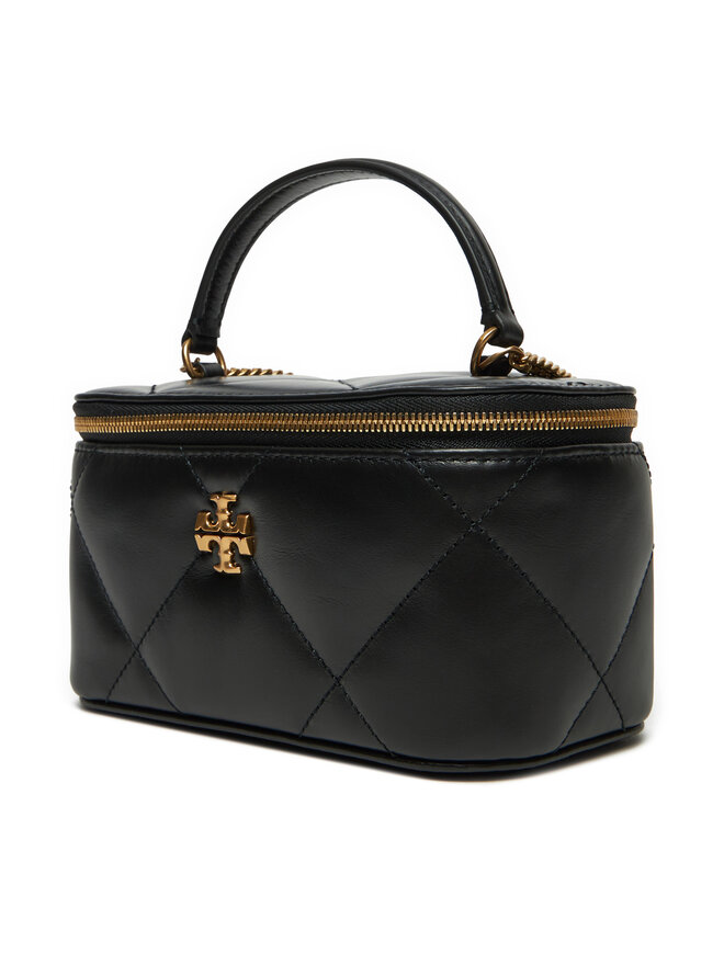 Tory Burch Τσάντα Tory Burch Kira Charm Diamond Quilt Vanity Case 162148 Μαύρο