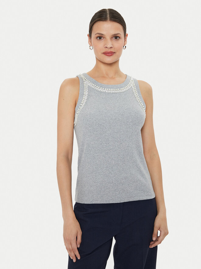 ViCOLO ViCOLO Топ RB0606 Сірий Slim Fit