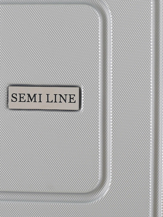 Semi Line Самолетен куфар за ръчен багаж Semi Line T5762-2 Сребрист