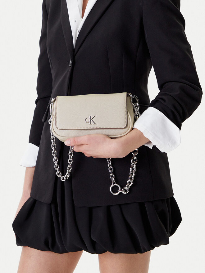 Calvin Klein Jeans Táska Calvin Klein Jeans Minimal Monogram Shoulder Bag20 LV04K3134G Ekru