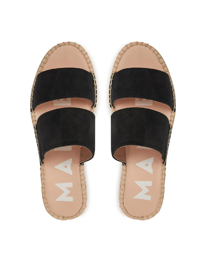 Manebi Espadrile Manebi Hamptons Double Sole 2 Bands Sandals K 1.0 JB Črna
