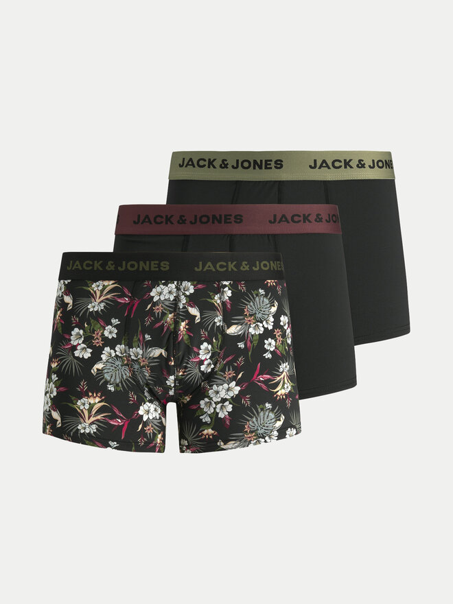 Jack&Jones Jack&Jones 3 darab boxer Flower 12194284 Fekete