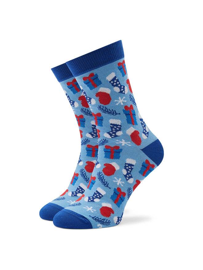 Rainbow Socks Set di 3 paia di calzini lunghi unisex Rainbow Socks Xmas Balls Blu
