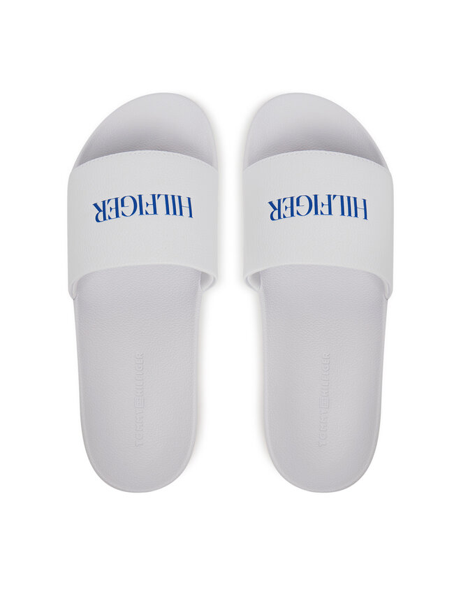 Tommy Hilfiger Шльопанці Tommy Hilfiger Hilfiger Print Tumble Pool Slide FM0FM05505 Білий