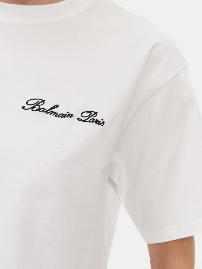 Balmain Balmain T-Shirt DF1EE020BC78 Weiß Regular Fit