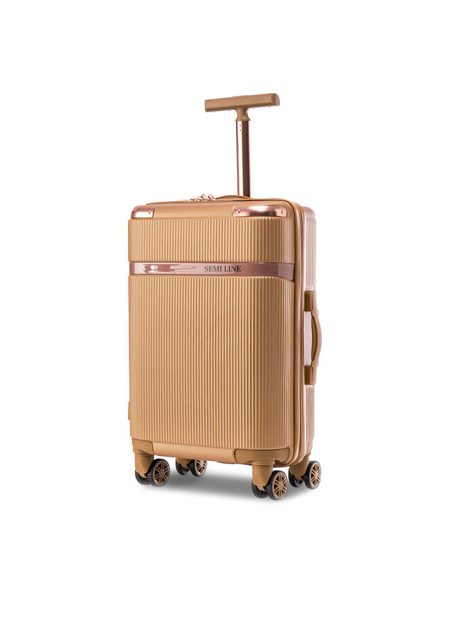 Semi Line Μεσαία Βαλίτσα Semi Line T5667-3 Χρυσό