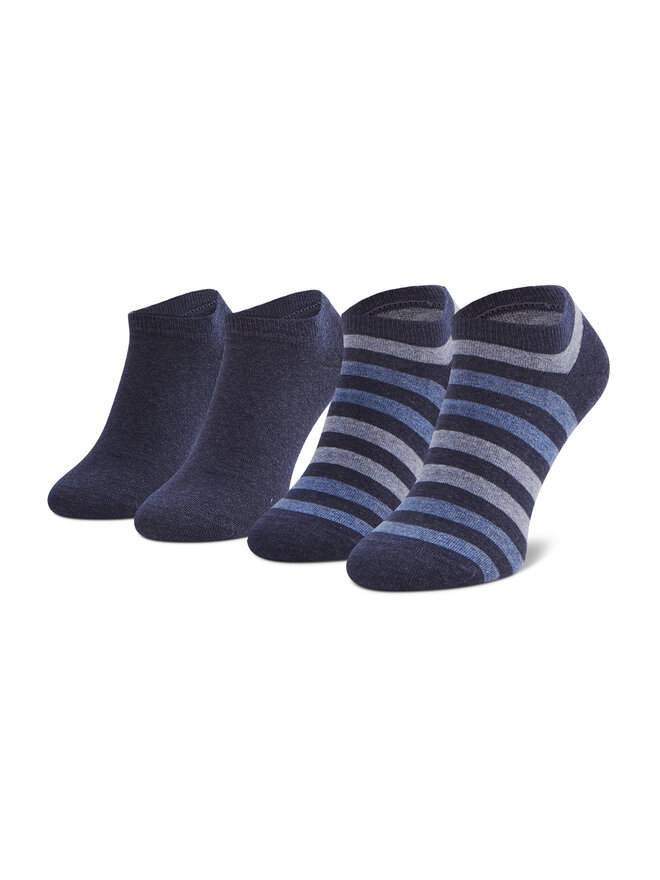 Tommy Hilfiger Súprava 2 párov členkových pánskych ponožiek Tommy Hilfiger 382000001 Tmavomodrá