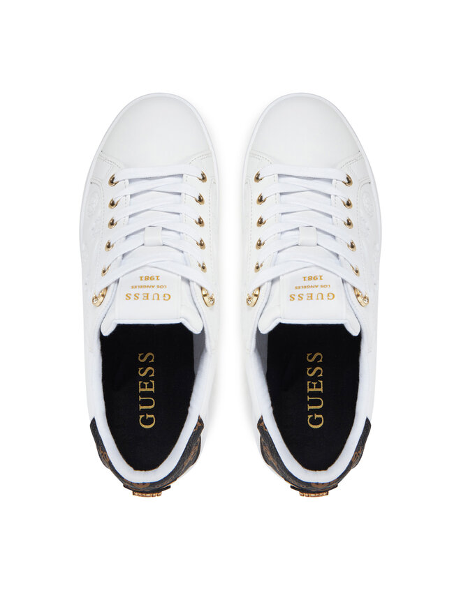 Guess Сникърси Guess FLJRON FAL12 Бял