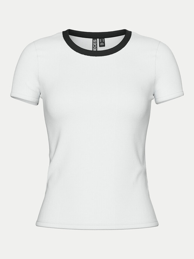 Pieces Pieces T-Shirt May 17154483 Weiß Slim Fit