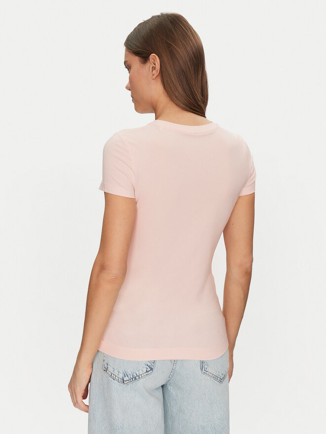 Guess Guess Marškinėliai W5GI04 J1314 Rožinė Slim Fit