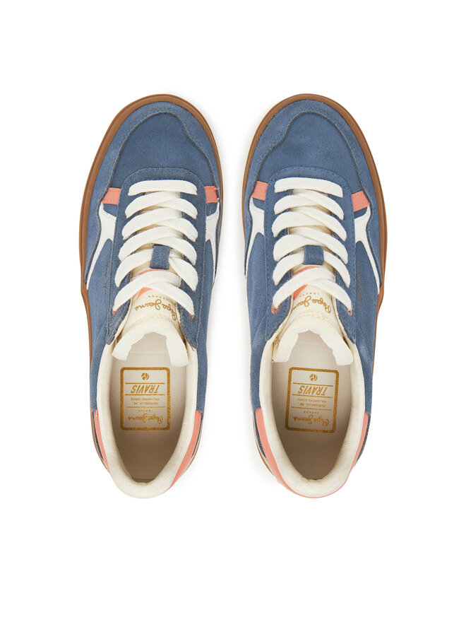 Pepe Jeans Снікерcи Pepe Jeans Travis City W PLS31592 Голубий
