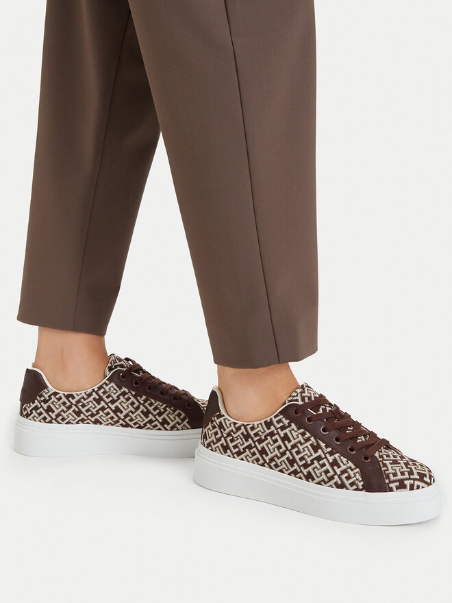 Tommy Hilfiger Sneakers Tommy Hilfiger Chic Platform Monogram FW0FW09398 Braun