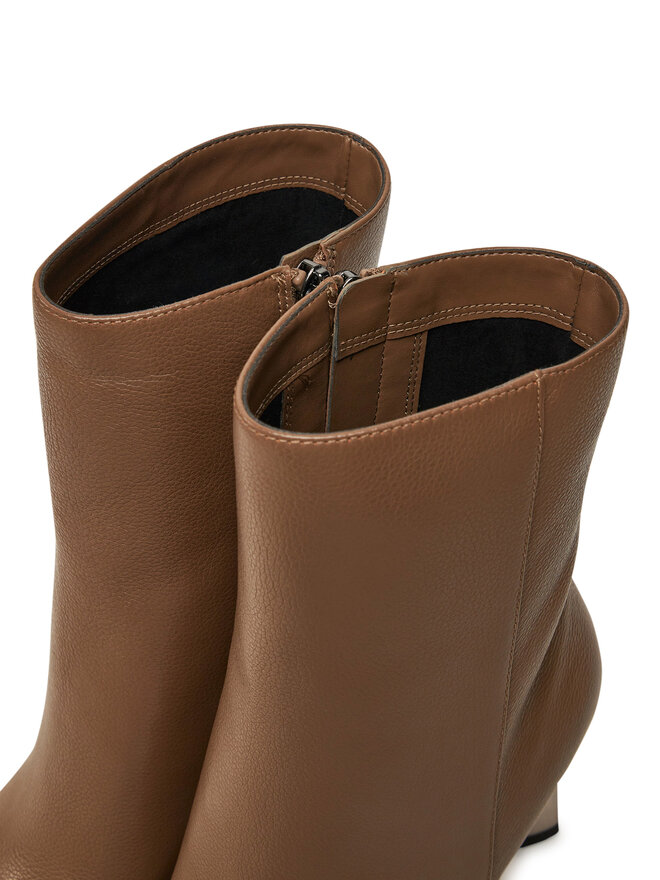MICHAEL Michael Kors Botki MICHAEL Michael Kors Kelsea Leather Boot 40F4KLHE5L Brązowy