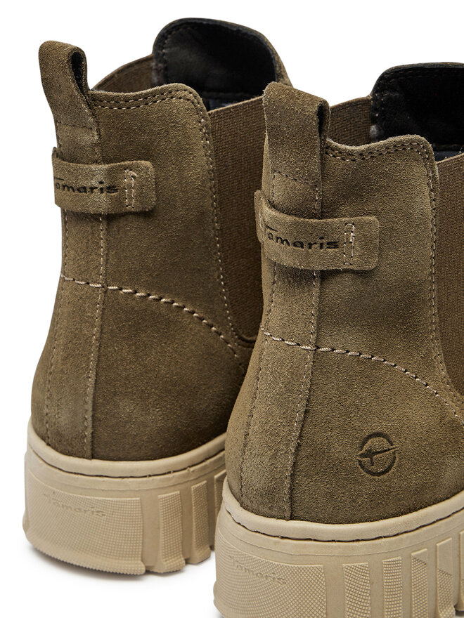 Tamaris Kotníková obuv s elastickým prvkem Tamaris 1-25405-43 Khaki
