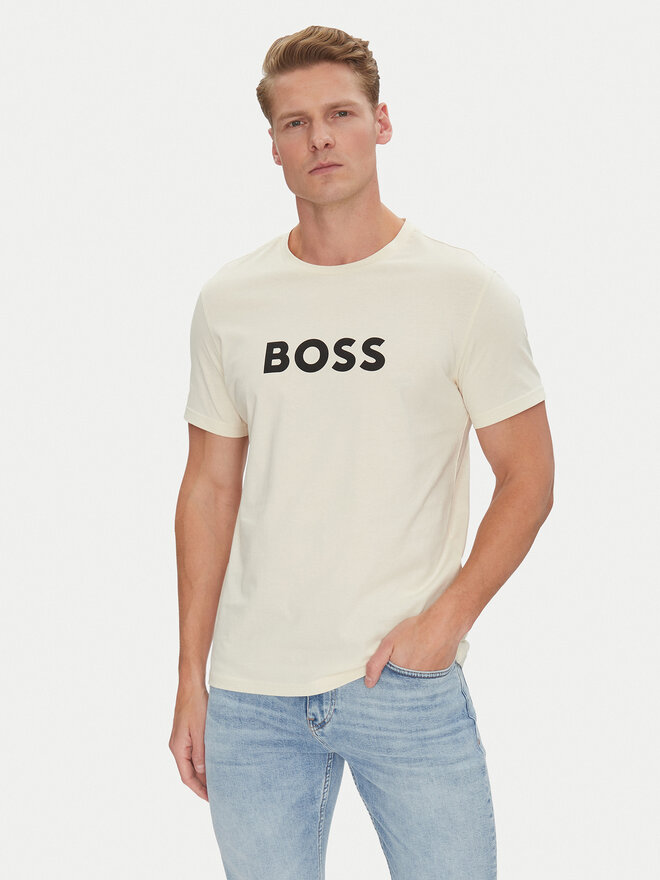 BOSS BOSS Majica 50491706 Bela Regular Fit