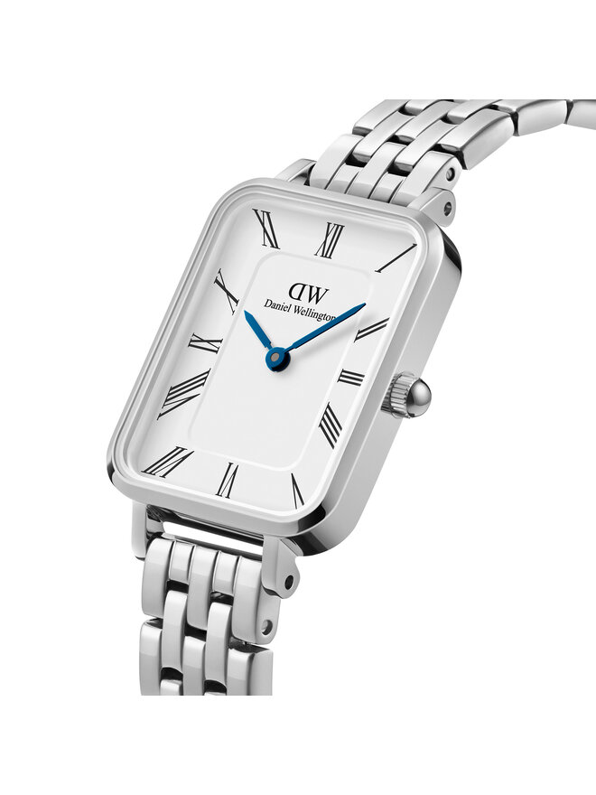 Daniel Wellington Zegarek Daniel Wellington Quadro Roman Numerals 5-Link DW00100691 Srebrny