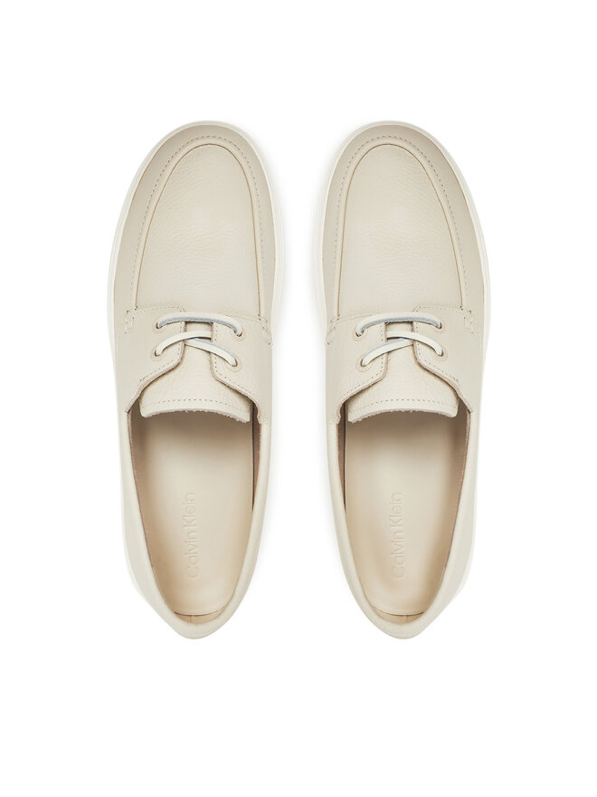 Calvin Klein Mokassins Calvin Klein Hybrid Lace Up Boat Lth HM0HM01812 Écru