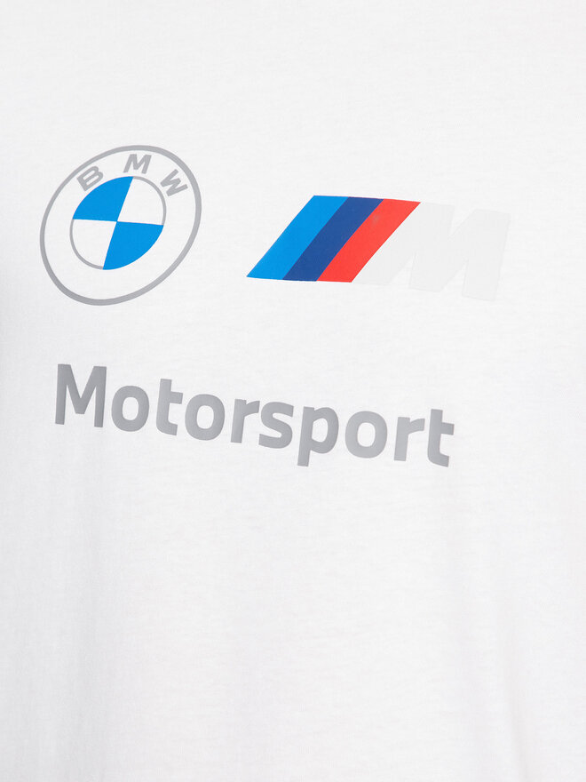 Puma Puma Marškinėliai Bmw Mms Ess Logo 621314 Balta Regular Fit