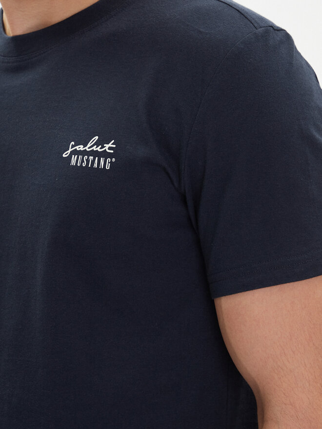 Mustang Mustang T-Shirt Austin 1016280 Dunkelblau Regular Fit