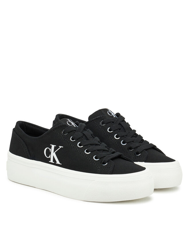 Calvin Klein Jeans Tenisenes Calvin Klein Jeans Vulc Flatform Low Cv Mg YW0YW01763 Melns