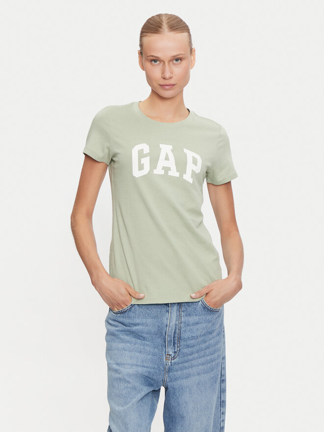 Gap Gap Marškinėliai 417797-14 Žalia Regular Fit