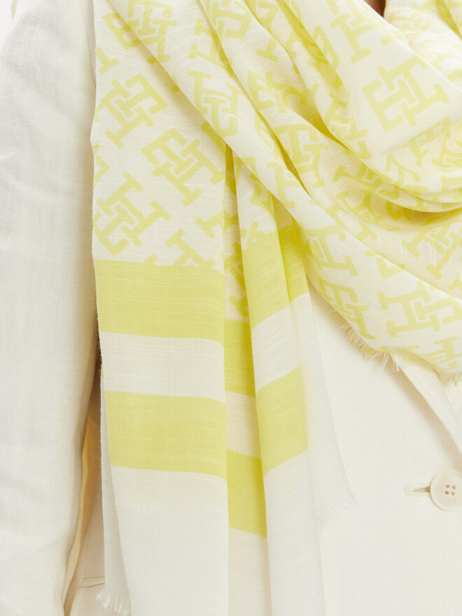 Tommy Hilfiger Šallīte Tommy Hilfiger Beach Summer Mono Scarf AW0AW16030 Dzeltens
