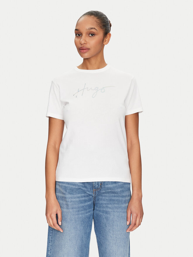 HUGO HUGO Camiseta Damacia 50535491 Blanco Regular Fit