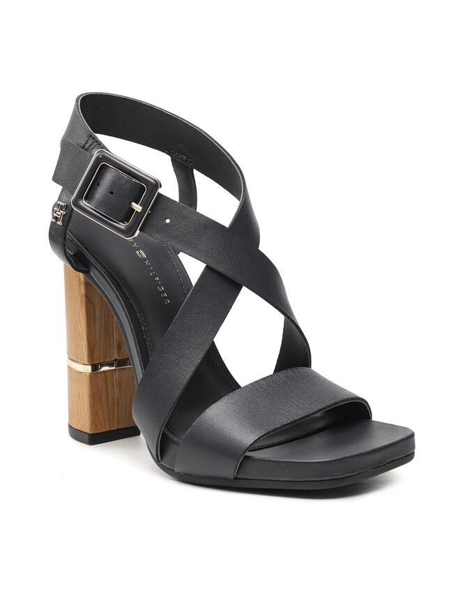 Tommy Hilfiger Sandalias Tommy Hilfiger Hardware Block High Heel FW0FW07016 Azul marino