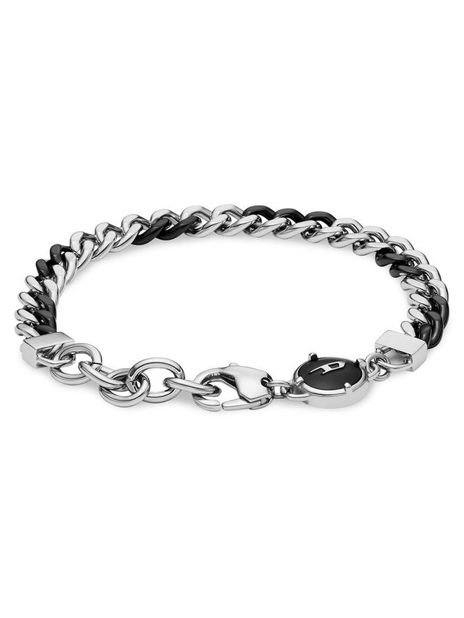 Diesel Bransoletka Diesel D Logo Chain DX1498931 Srebrny