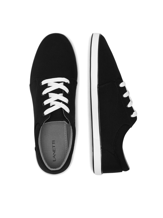Lanetti Sneakers aus Stoff Lanetti MS20347-11 Schwarz