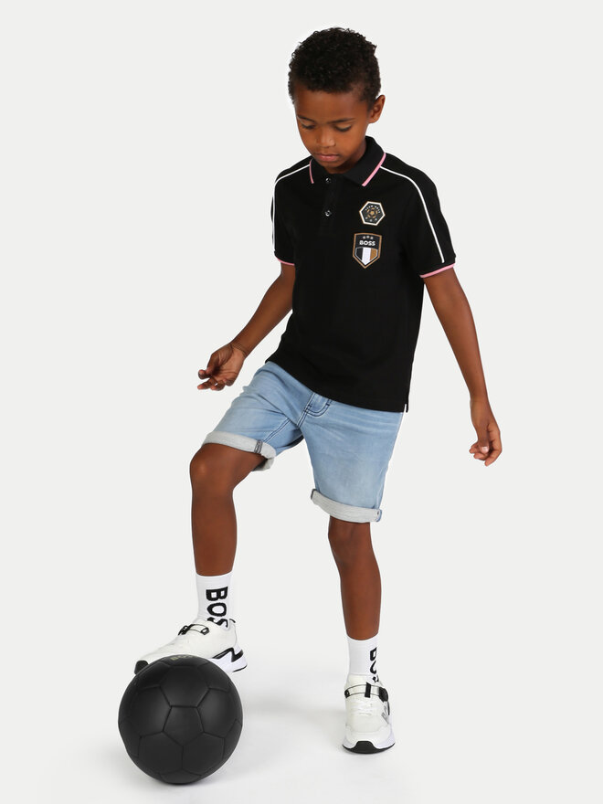 BOSS 2 pares de calcetines altos para niño BOSS J51743 Blanco
