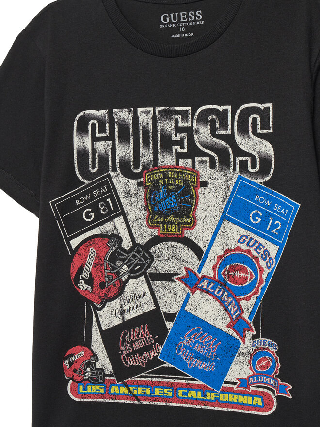 Guess Guess Marškinėliai L5YI10 K8HM4 Juoda Regular Fit