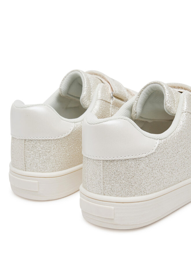 Tommy Hilfiger Sneakersy Tommy Hilfiger Flag Low Cut Velcro Sneaker T1A9-33726-0375 S Écru