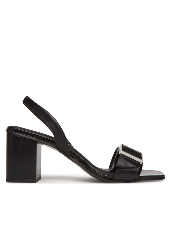 Calvin Klein Sandály Calvin Klein Heel Sandal 70 W/Buckle - Lth HW0HW02456 Černá